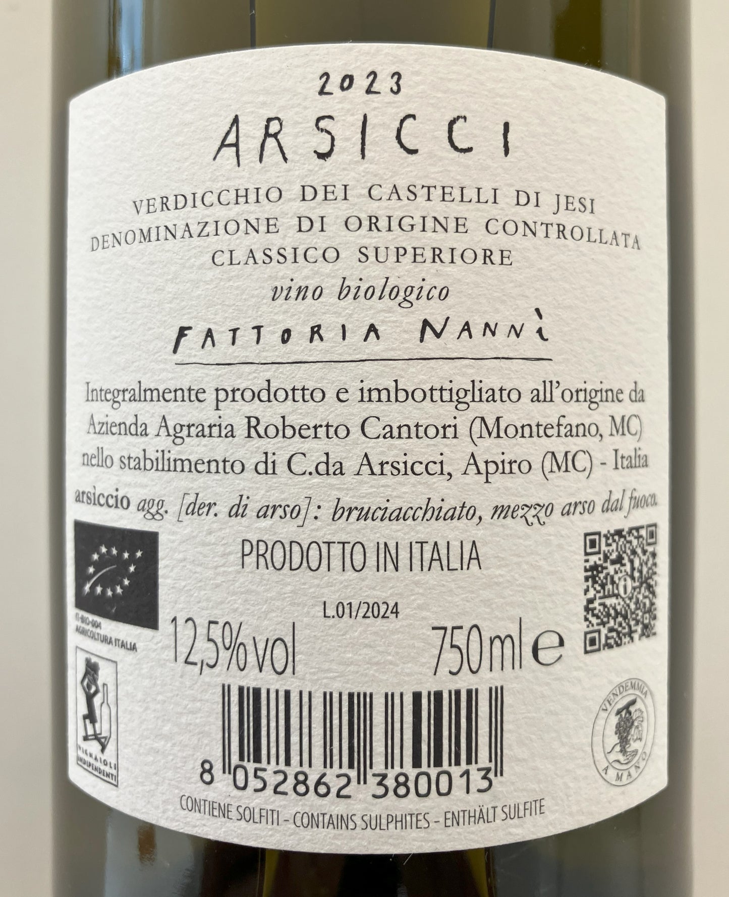 Arsicci DOC Verdecchio dei Castelli di Jesi classico superiore