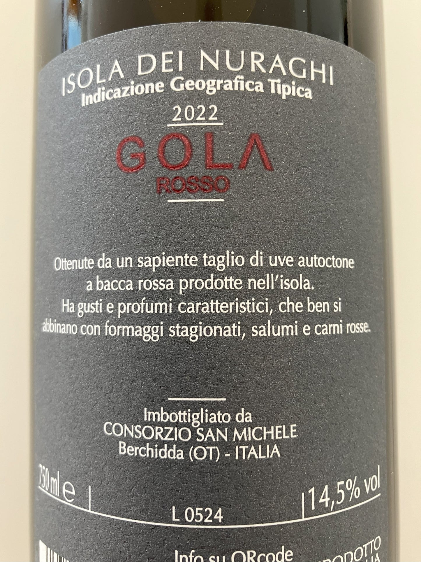 GOLA Rosso IGT Isola dei Nuraghi