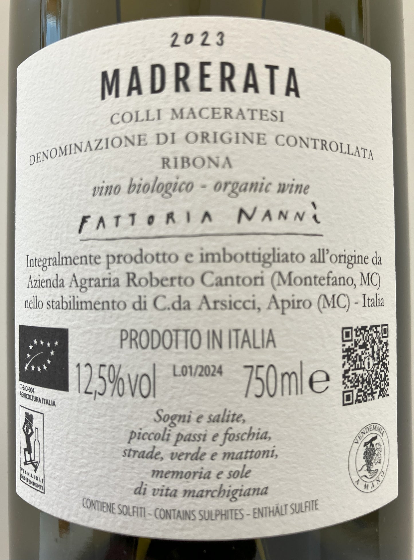 Madrerata Colli Maceratesi DOC Ribona