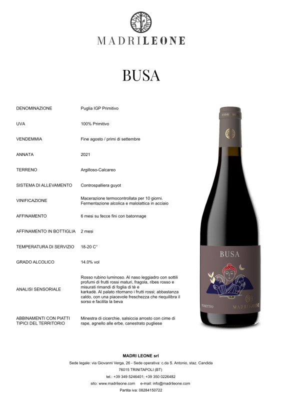 Busa – Primitivo IGP Puglia