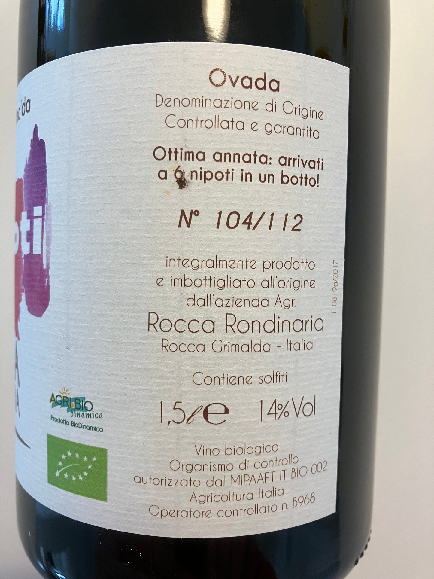 Seinipoti Dolcetto di Ovada DOCG. Bio