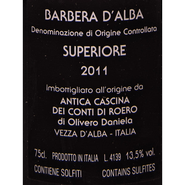 Barbera d’Alba Sup. 2011. DOC.