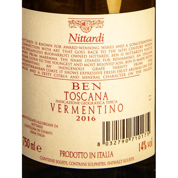 BEN IGT Toscana Bianco, Nittardi