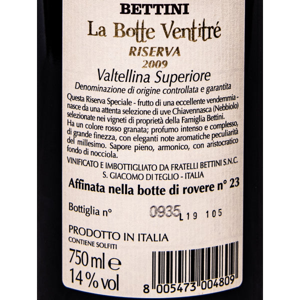 La Botte Ventitre Valtellina Superiore DOCG