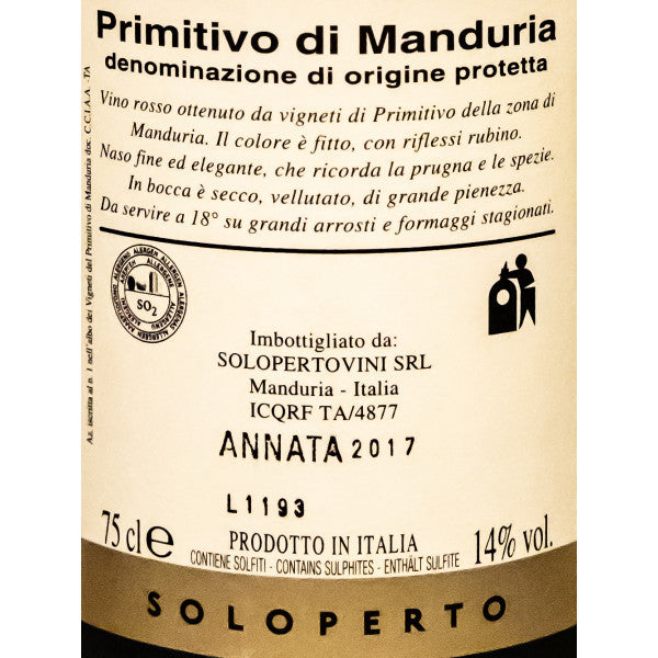 Primitivo di Manduria DOP