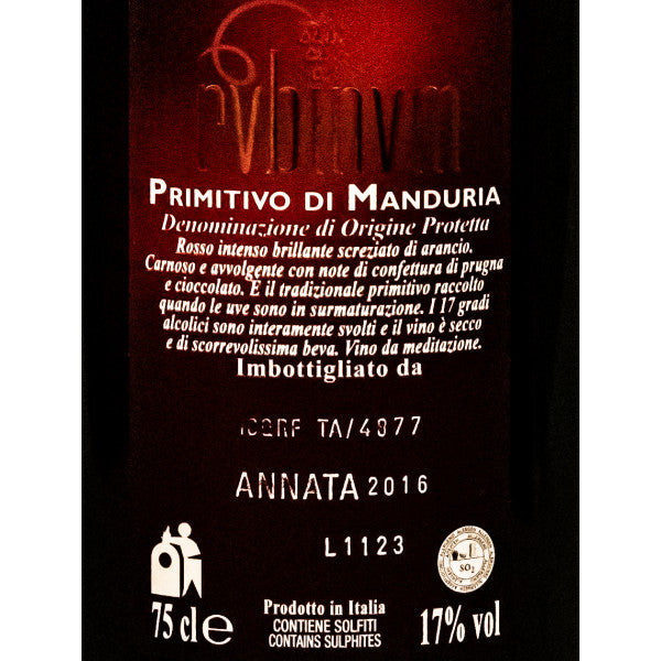 Primitivo Rubinum 17 Primitivo di Manduria DOP