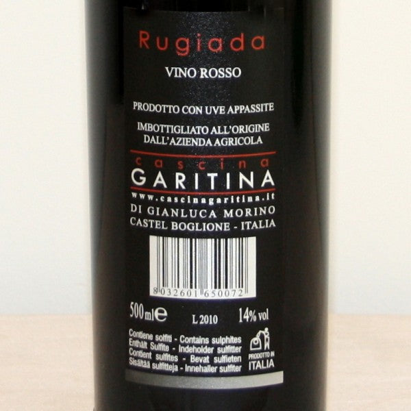 Rugiada. Bordvin. Halvflaske.