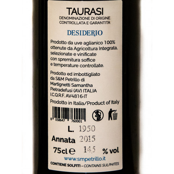 Desiderio Taurasi DOCG 2015