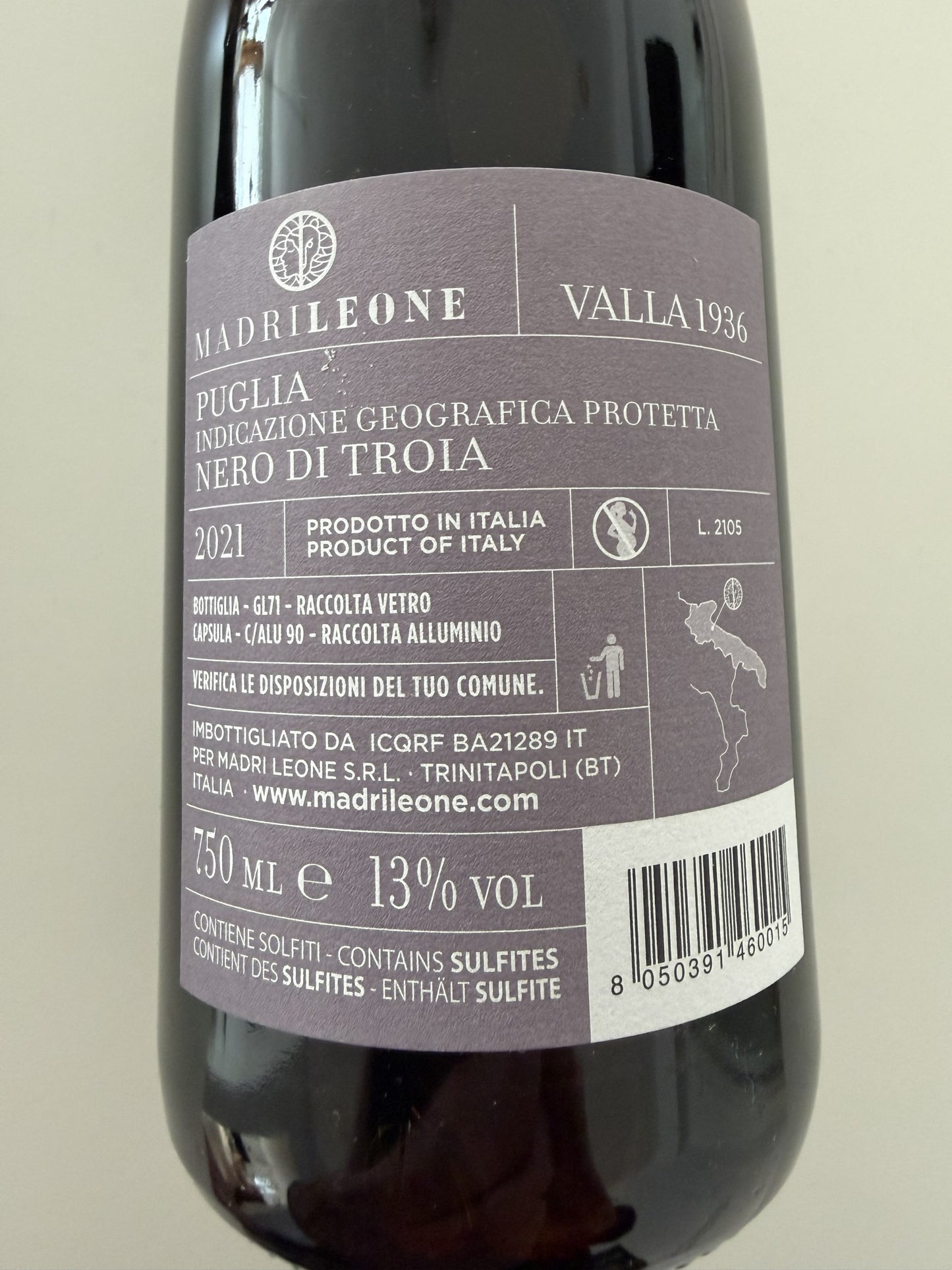 Valla 1936 - Nero di Troia IGP Puglia