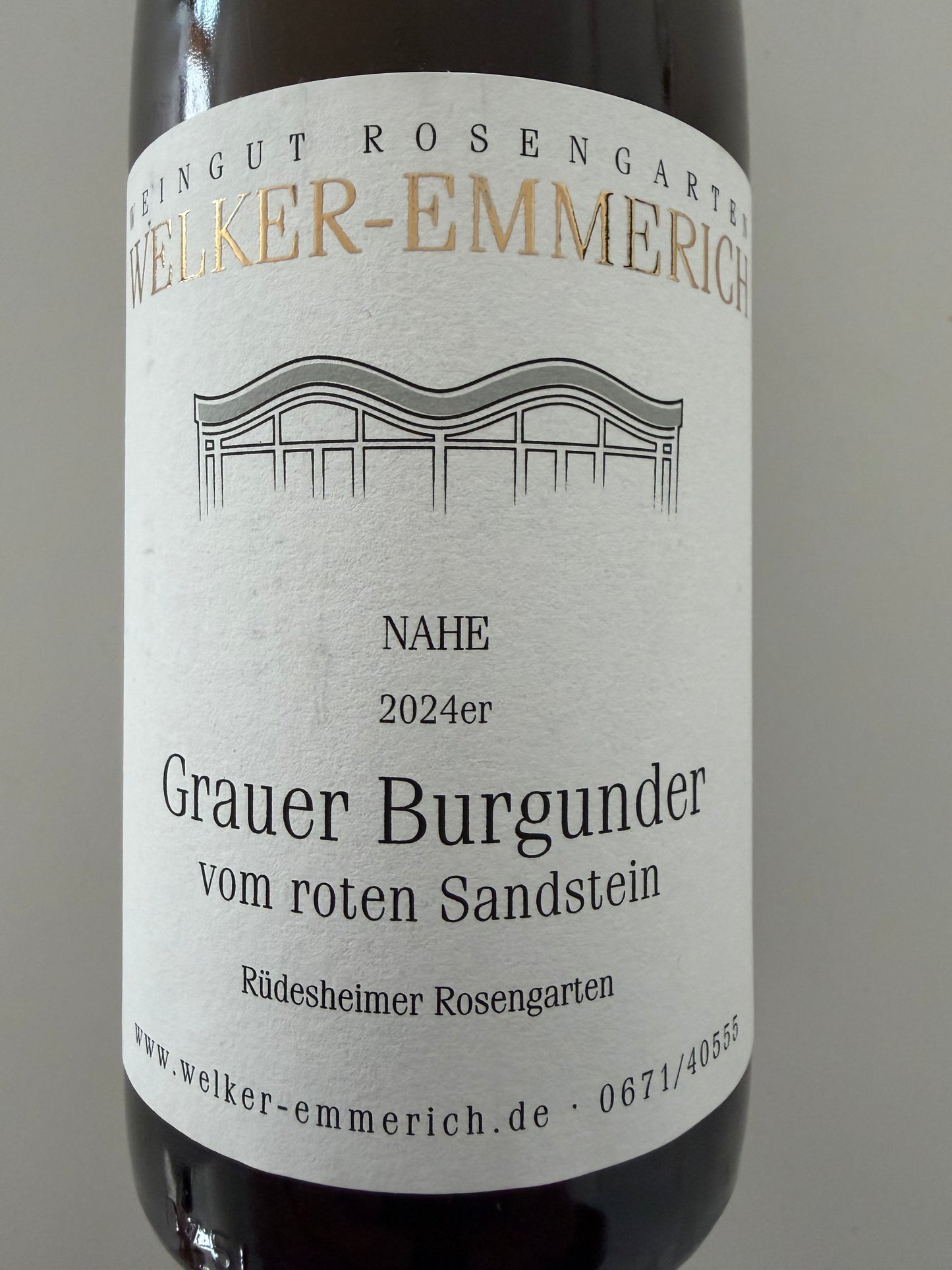Rüdesheimer Rosengarten Grauer Burgunder vom roten Sandstein