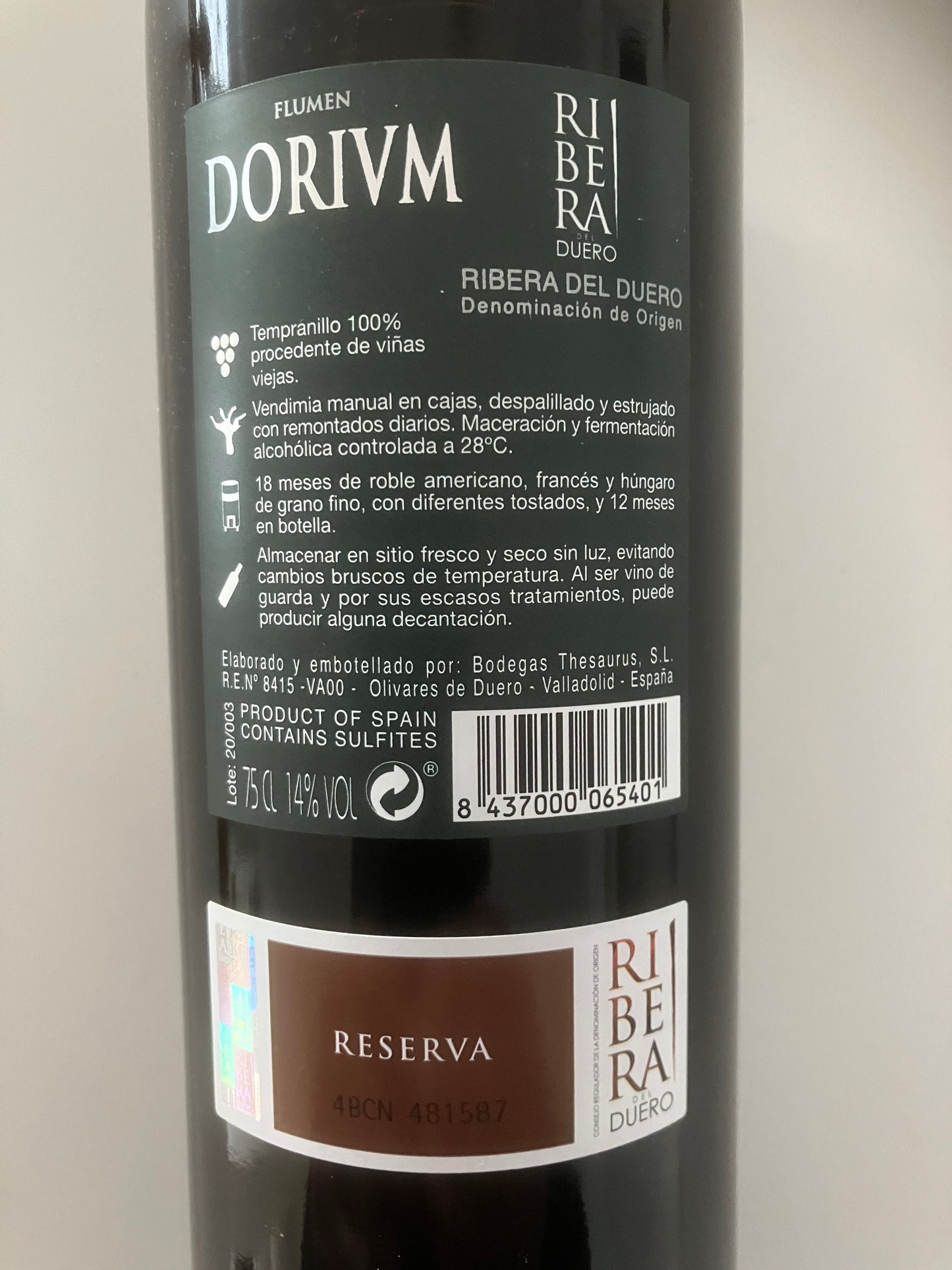 Dorium Selectione Familia Reserva DO Ribera del Duero