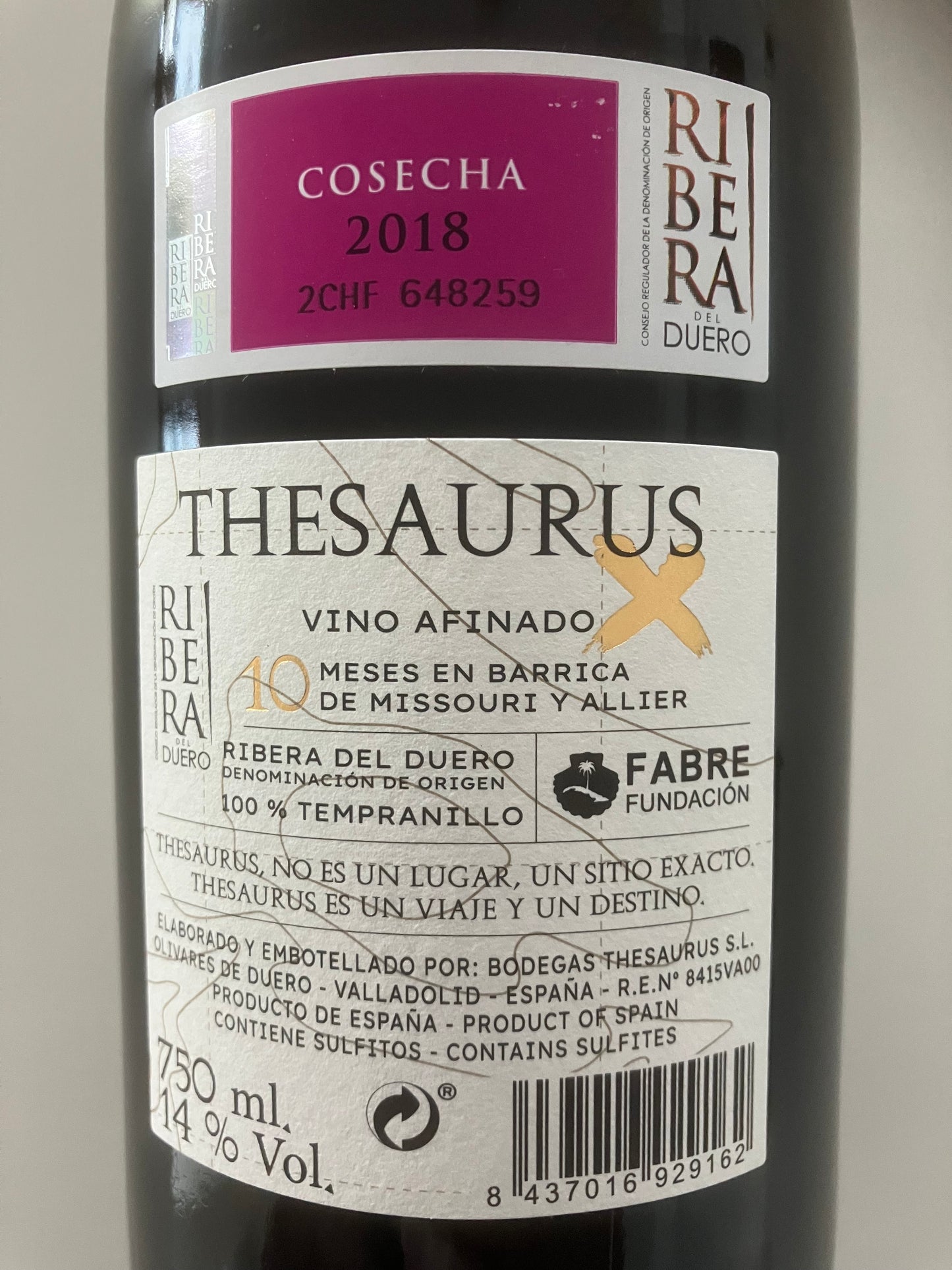 Thesaurus X DO Ribera del Duero